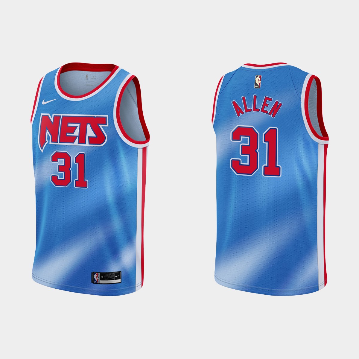 Men's Brooklyn Nets #31 Jarrett Allen Blue NBA 2020-21 Dri-FIT Hardwood Classic Stitched Jersey
